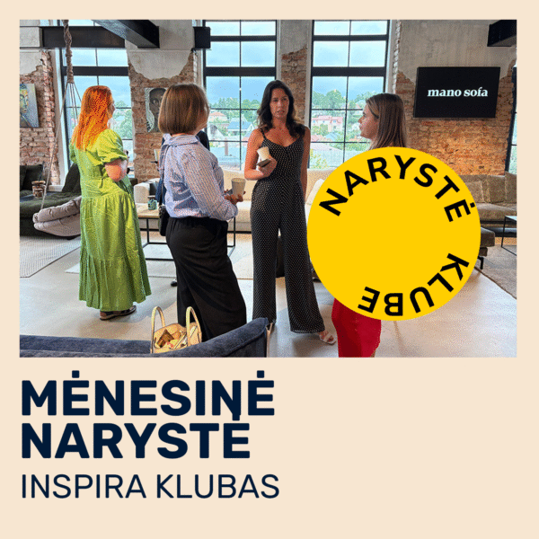 Mėnesinė narystė Inspira klube