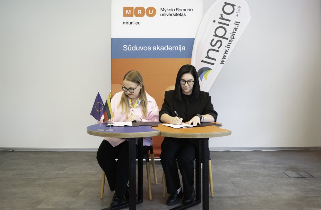 Inspira pasirašė bendradarbiavimo sutartį su MRU Sūduvos akademija